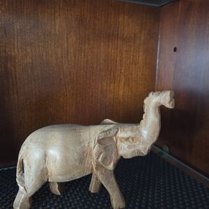 Handcrafted Wooden Elephant Sculpture